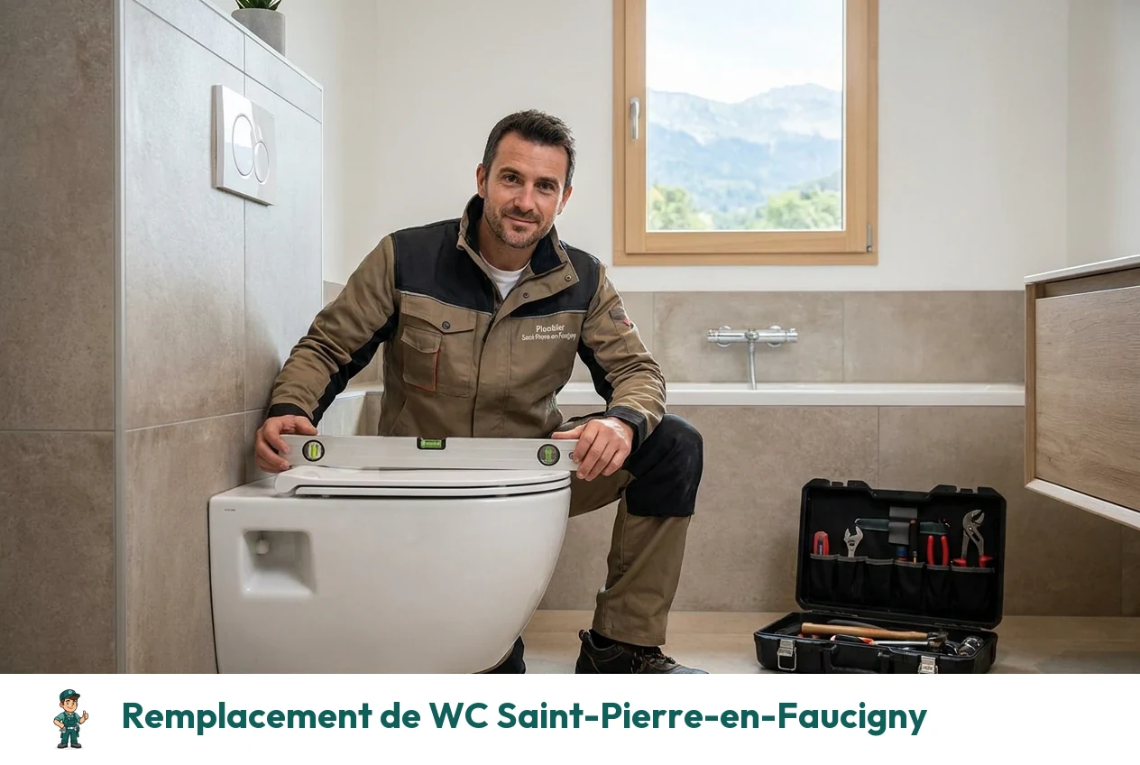 Remplacement de WC à Saint-Pierre-en-Faucigny